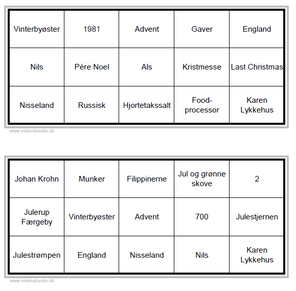 julebanko plader 2011